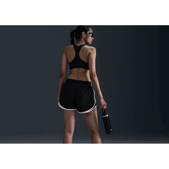 NWT Nike Small Women Tempo Dri-Fit Mid Rise Brief-Lined Running Shorts 3” Black - Picture 2 of 10